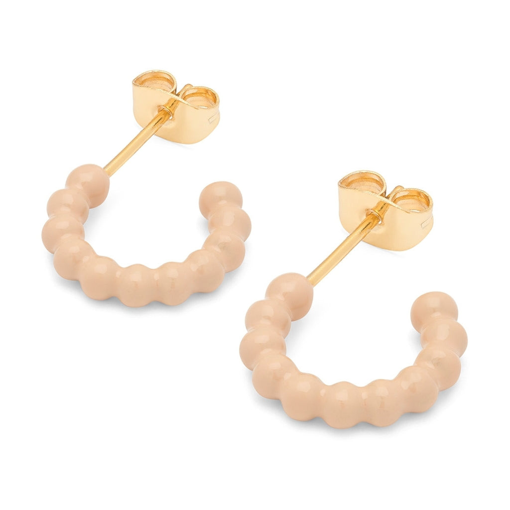 LULU Copenhagen Color Ball Hoops - Small - Par Hoops Buttercream