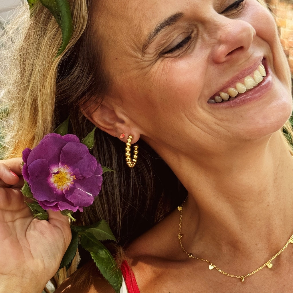 LULU Copenhagen Color Ball Hoops Large par Hoops GuldplÀterad