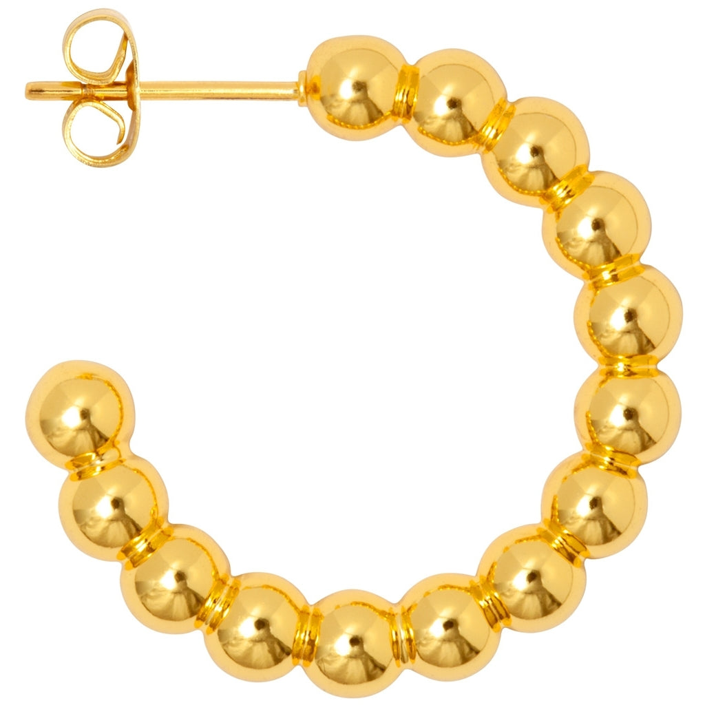 LULU Copenhagen Color Ball Hoops Large par Hoops Guldpläterad