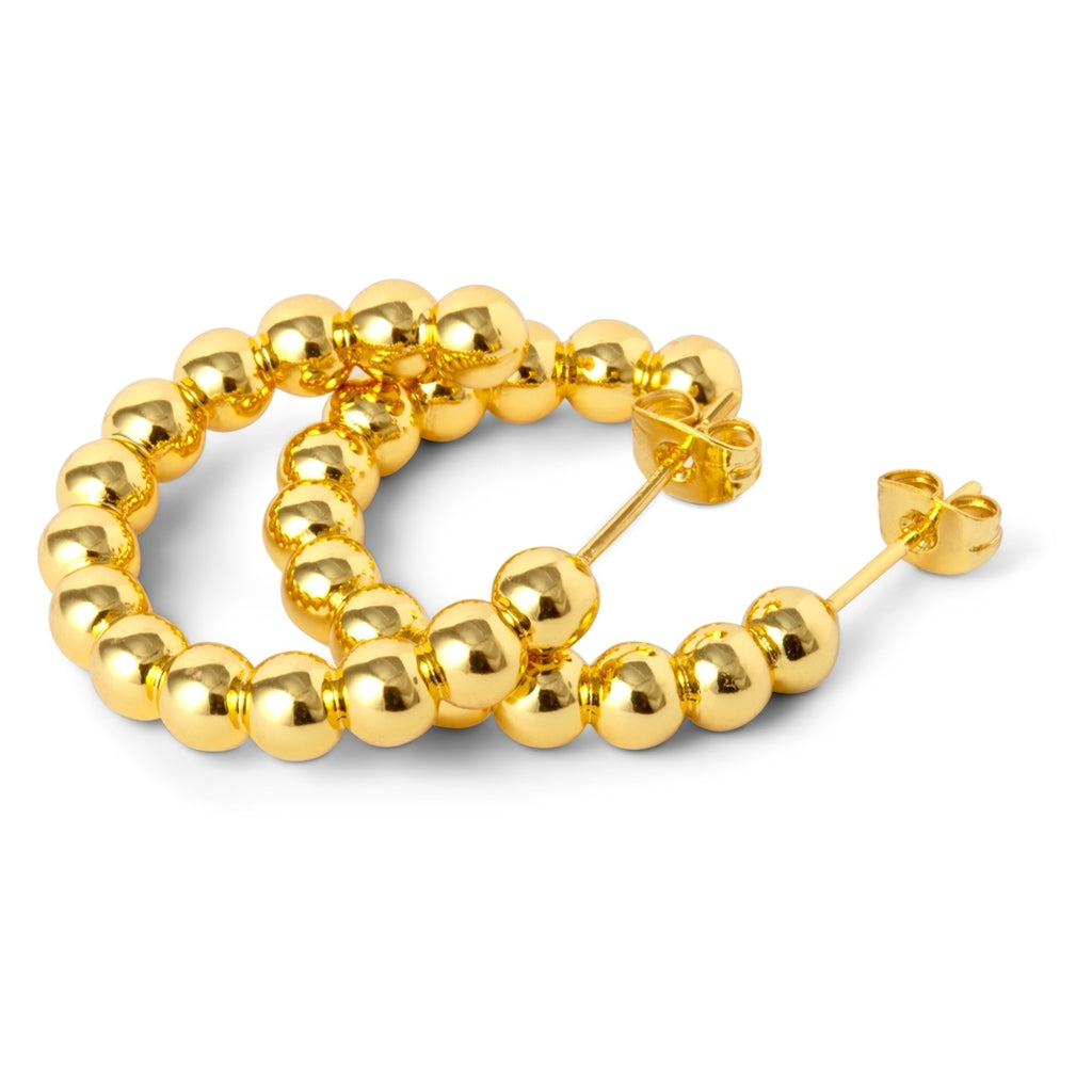 LULU Copenhagen Color Ball Hoops Large par Hoops GuldplÀterad