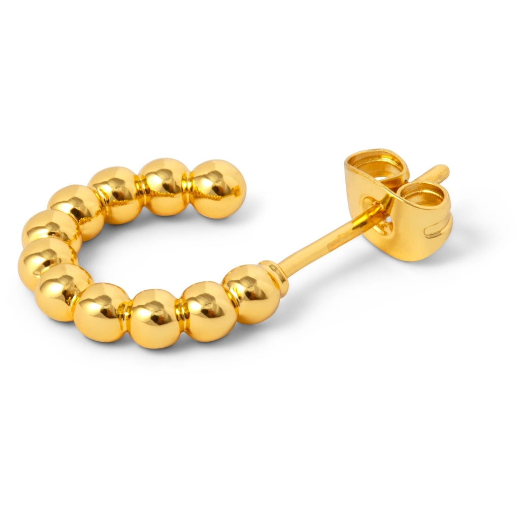 LULU Copenhagen Color Ball Hoops Small par Hoops GuldplÀterad