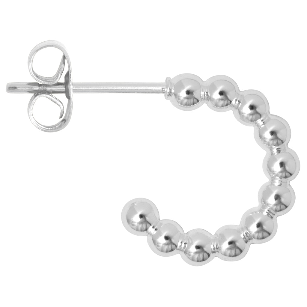 LULU Copenhagen Color Ball Hoops Small par Hoops Silver Plated