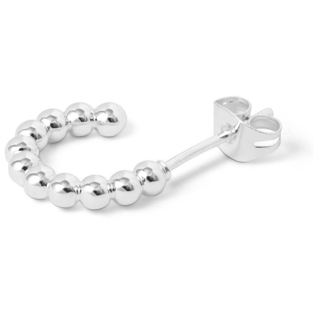 LULU Copenhagen Color Ball Hoops Small par Hoops Silver Plated