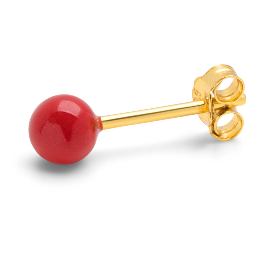 LULU Copenhagen Color Ball Medium örhänge 1 st Ear stud, 1 pcs Passion Red