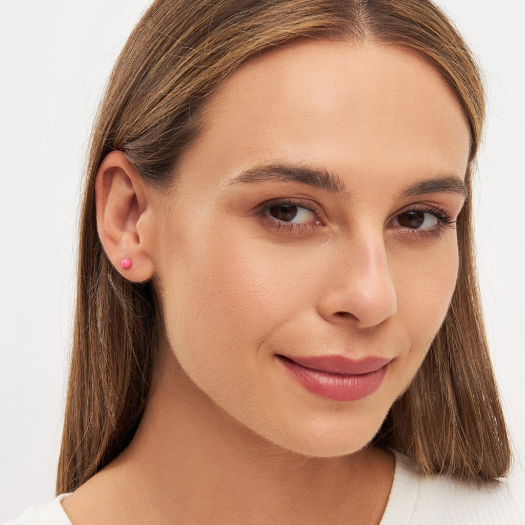 LULU Copenhagen Color Ball Medium örhänge 1 st Ear stud, 1 pcs Pink