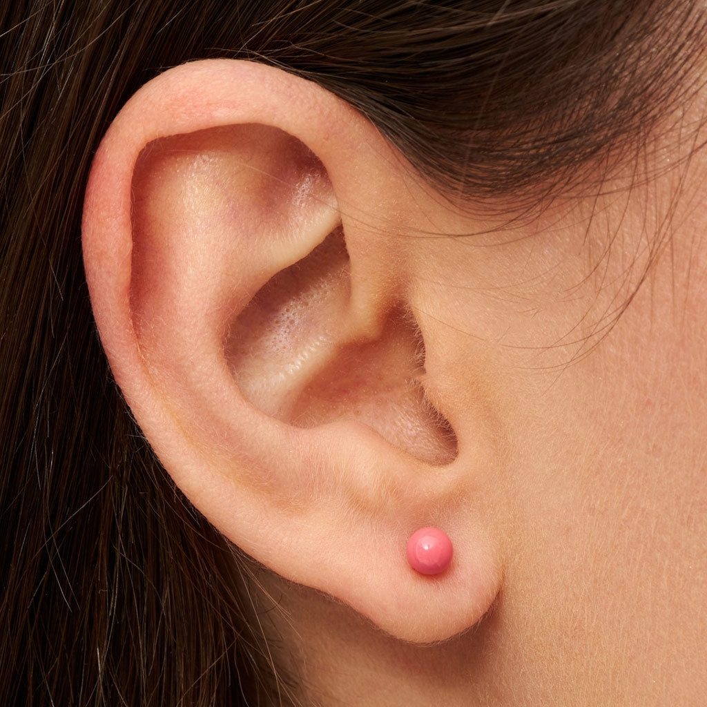 LULU Copenhagen Color Ball Medium örhänge 1 st Ear stud, 1 pcs Korallrosa