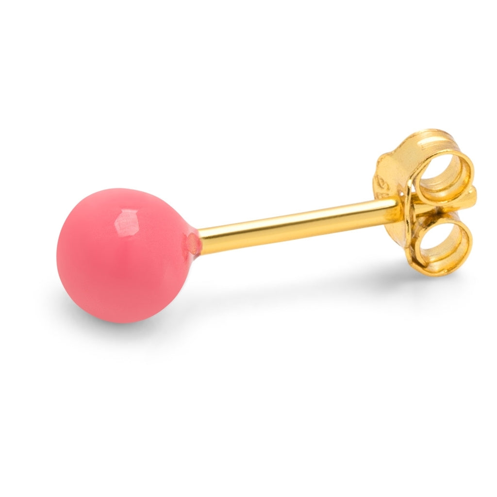 LULU Copenhagen Color Ball Medium örhänge 1 st Ear stud, 1 pcs Korallrosa