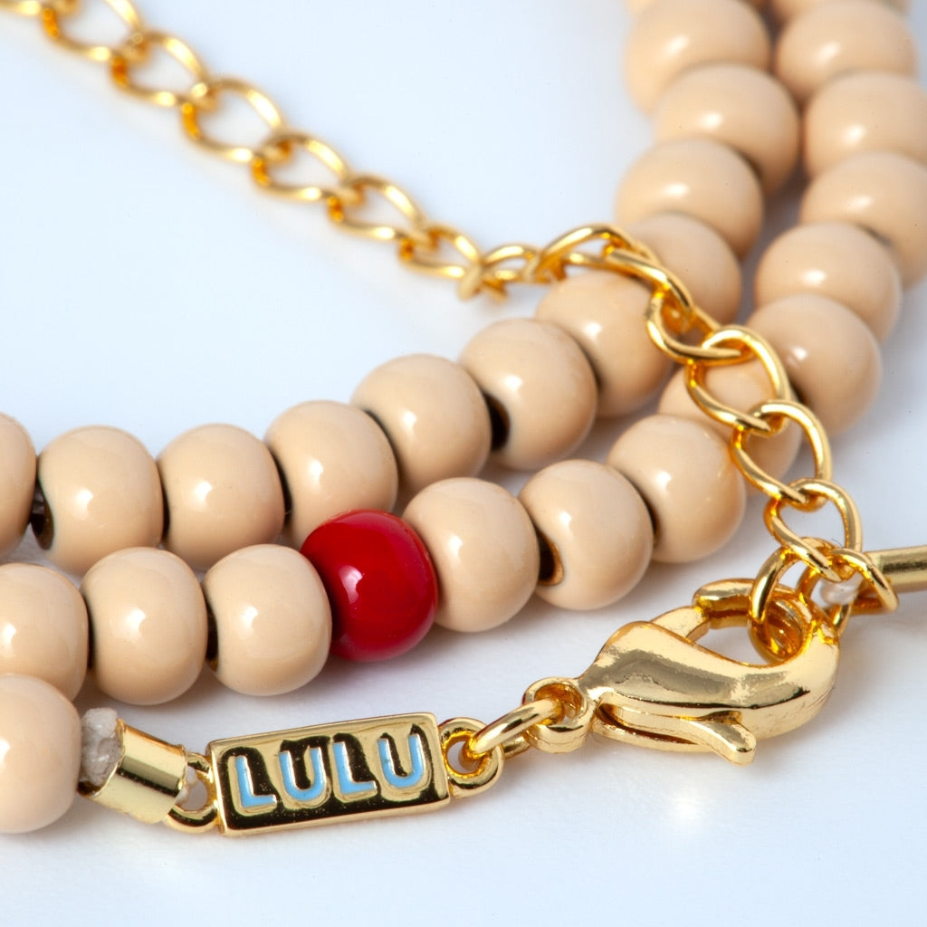 LULU Copenhagen Color Ball Halsband lÄng Necklaces Buttercream/Multi
