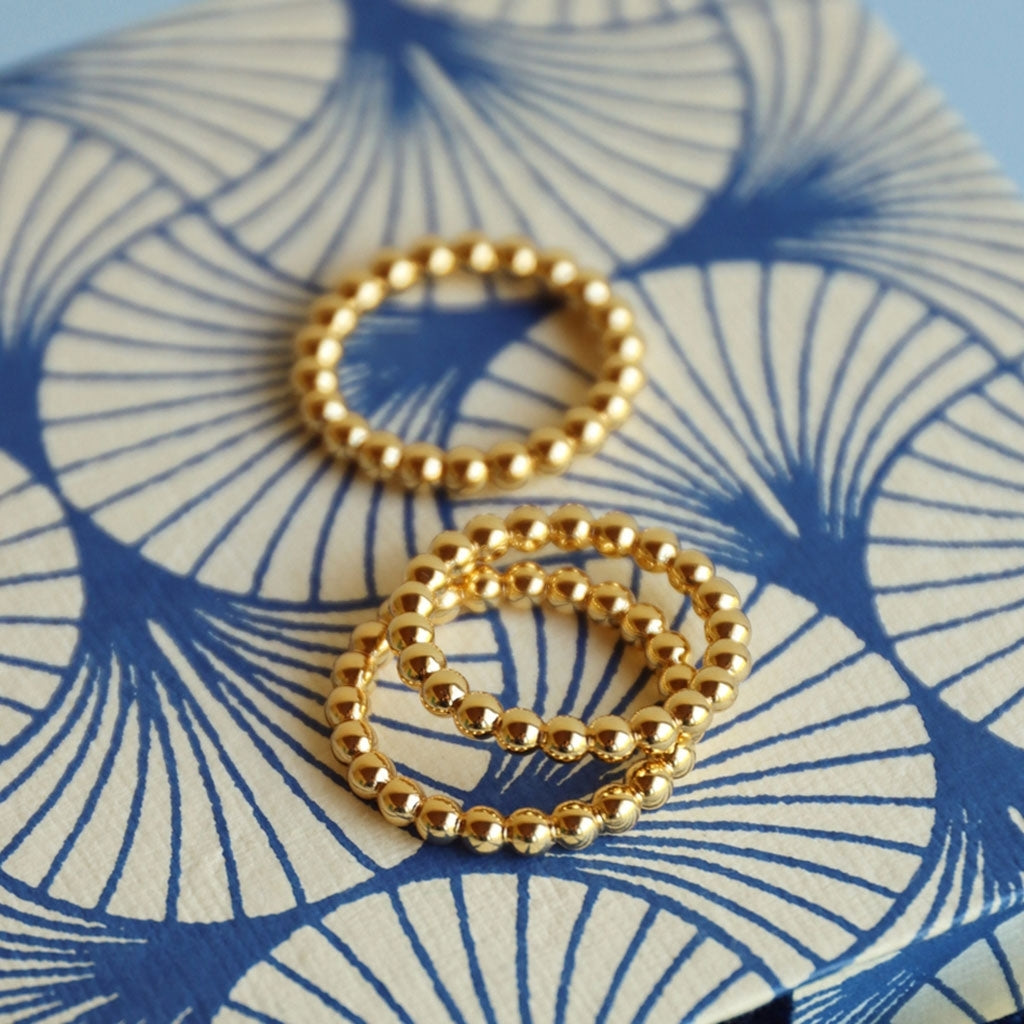 LULU Copenhagen Color Ball Ring Rings GuldplÀterad