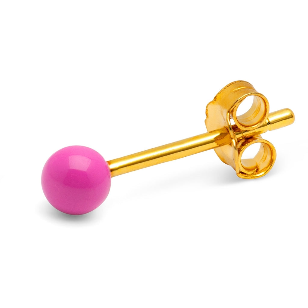 LULU Copenhagen Color Ball örhÀnge 1 st Ear stud, 1 pcs Electric Fuchsia Pink