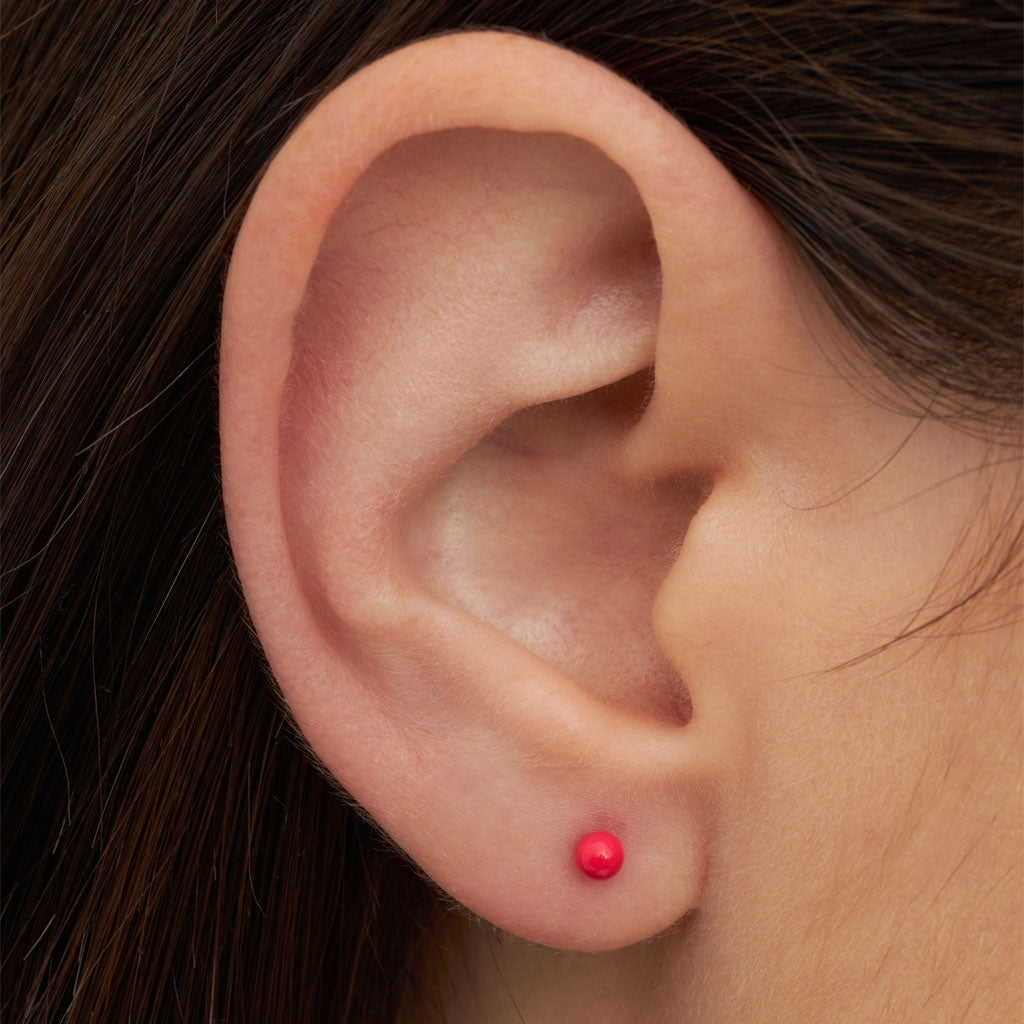 LULU Copenhagen Color Ball örhÀnge 1 st Ear stud, 1 pcs Hot Coral