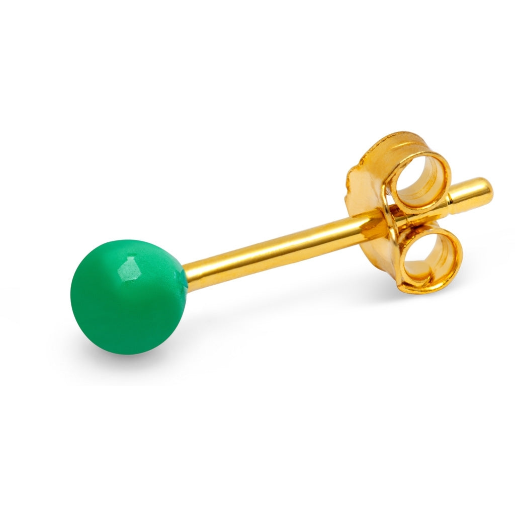 LULU Copenhagen Color Ball örhÀnge 1 st Ear stud, 1 pcs Ljusgrön