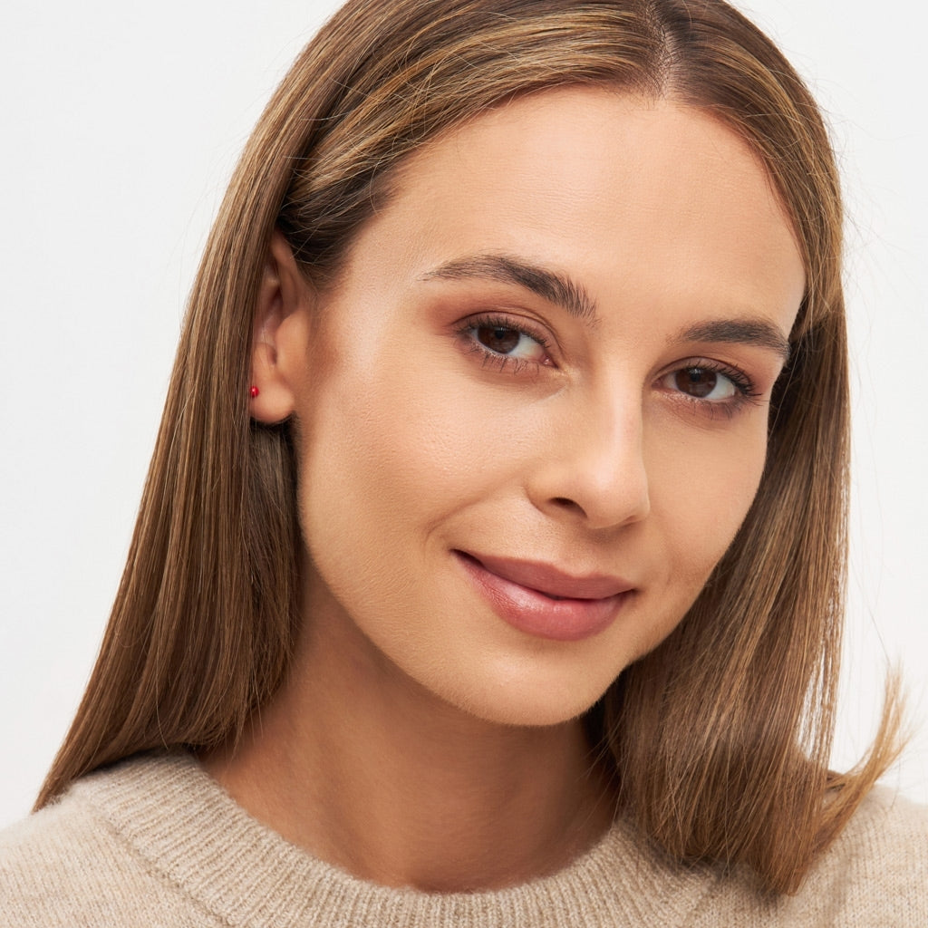 LULU Copenhagen Color Ball örhÀnge 1 st Ear stud, 1 pcs Passion Red