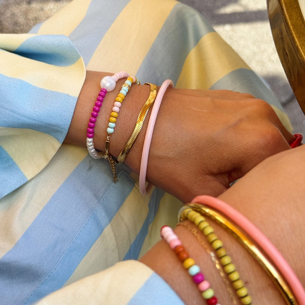 LULU Copenhagen Color Bangle Bracelets Burnt Coral