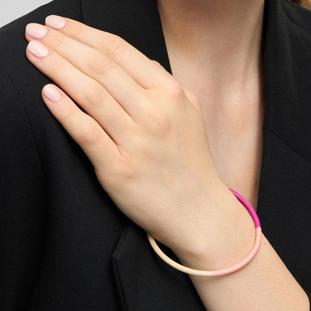 LULU Copenhagen Color Bangle Quatro Bracelets Pink Sunset