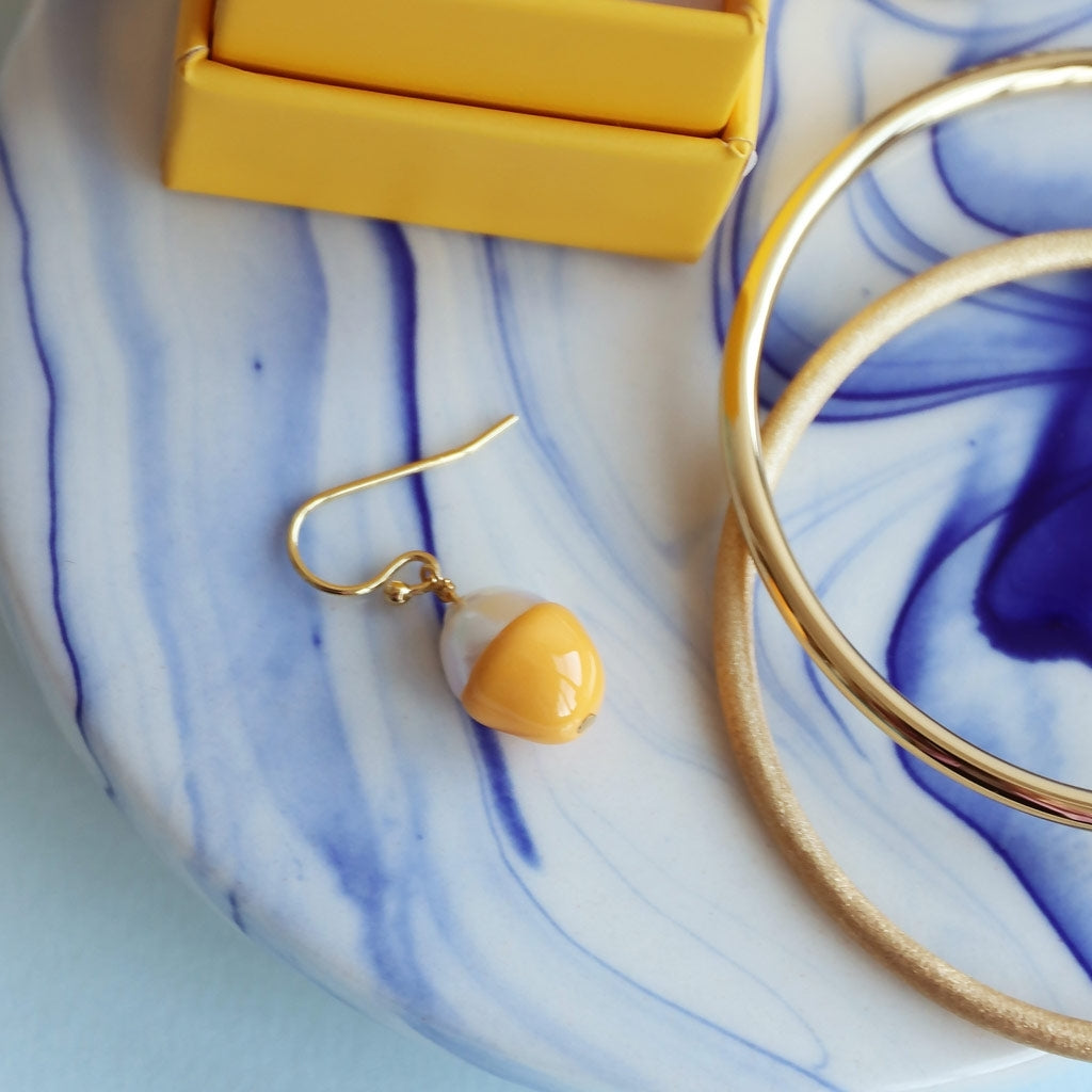 LULU Copenhagen Color Bangle borstad Bracelets GuldplÀterad