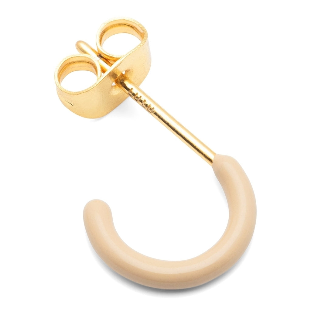 LULU Copenhagen Color Hoop 1 pcs - Box Ear stud, 1 pcs Buttercream