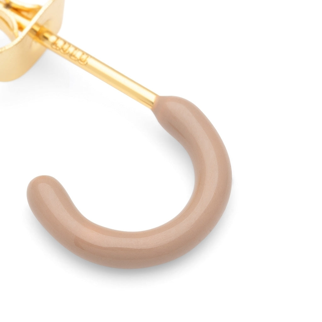 LULU Copenhagen Color Hoop 1 pcs - Box Ear stud, 1 pcs Mocha Mousse