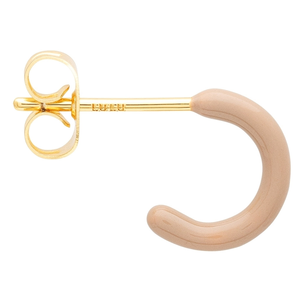 LULU Copenhagen Color Hoop 1 pcs - Box Ear stud, 1 pcs Mocha Mousse
