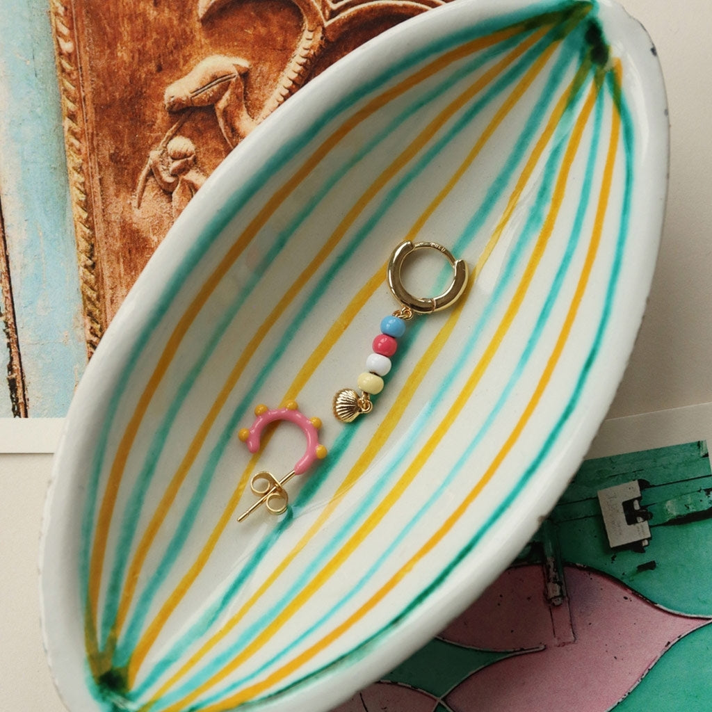 LULU Copenhagen Color Hoop Dot 1 st Hoops Rose - Sunflower