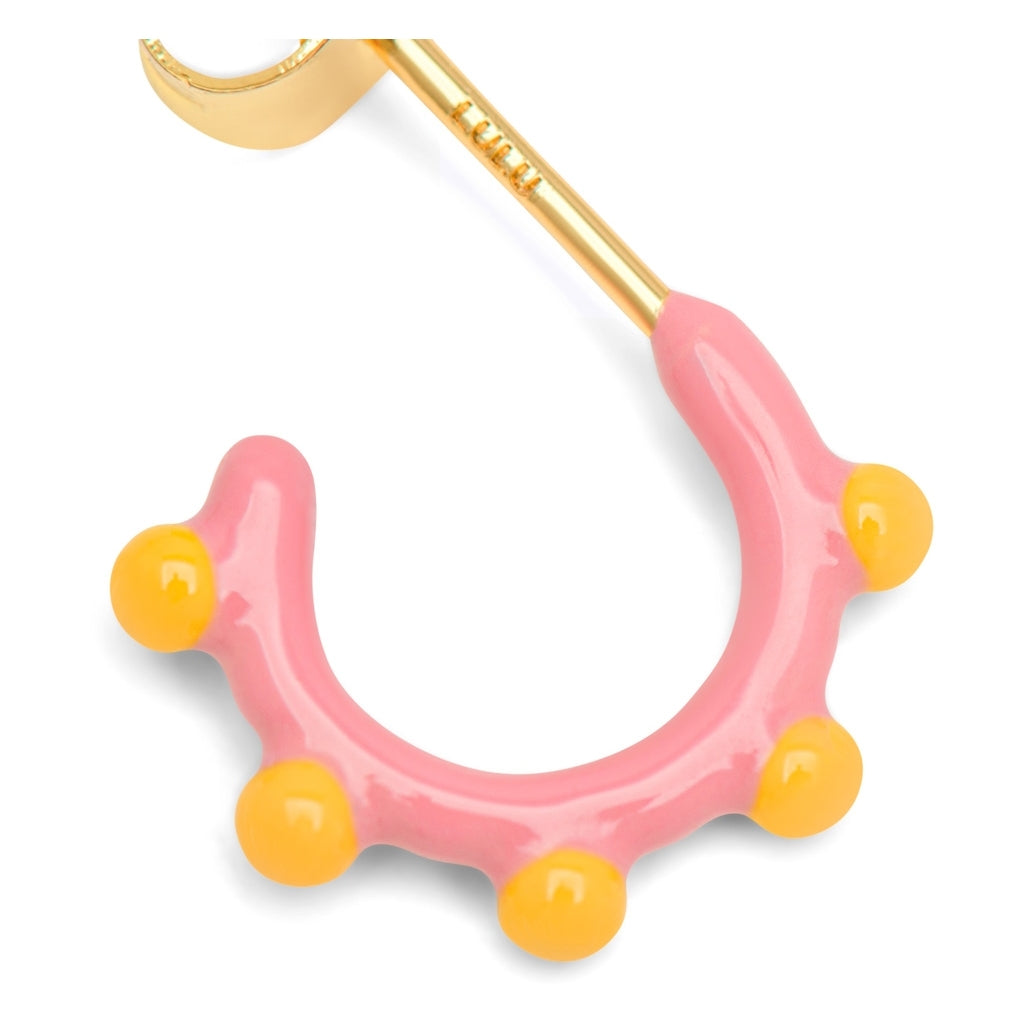 LULU Copenhagen Color Hoop Dot 1 st Hoops Rose - Sunflower