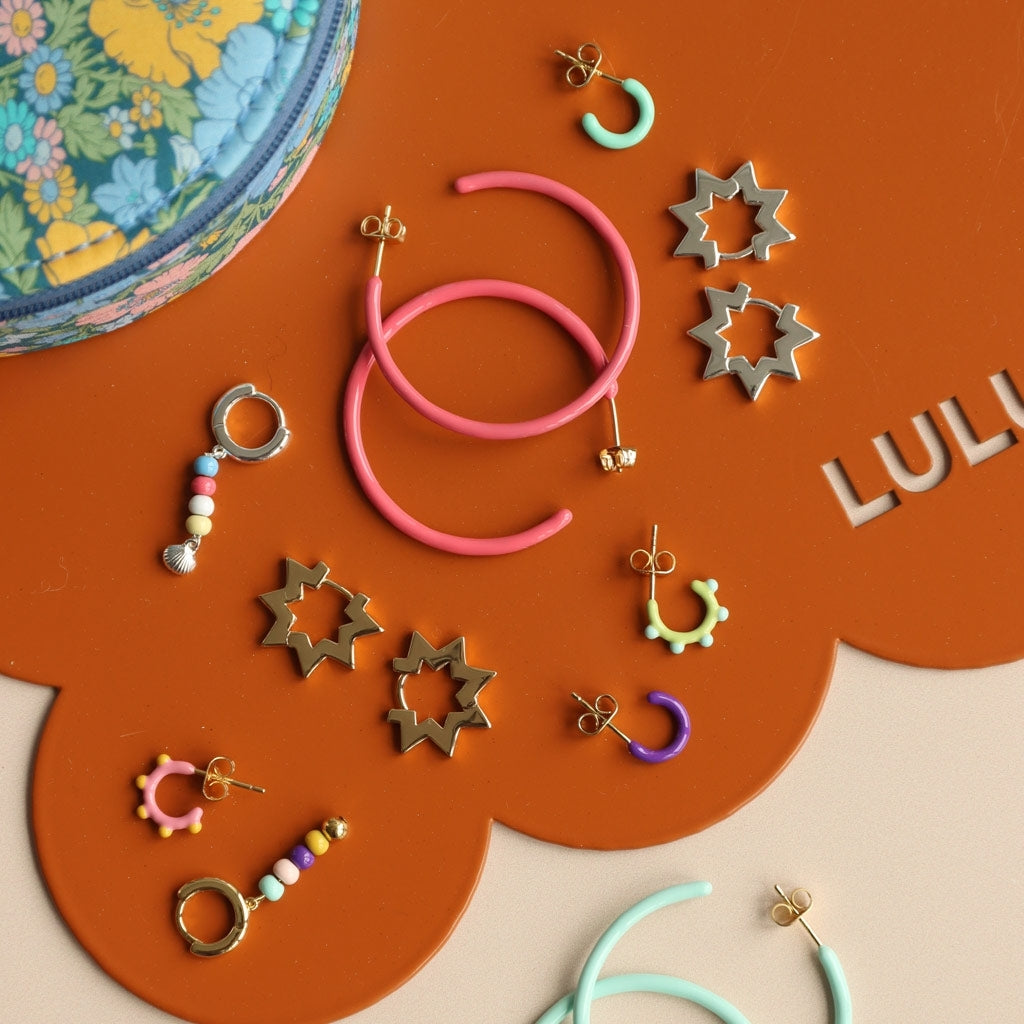LULU Copenhagen Color Hoop Dot 1 st Hoops Rose - Sunflower