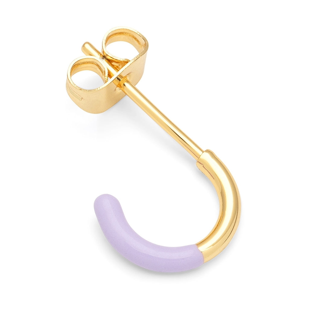 LULU Copenhagen Color Hoop Half Dip 1 st guldplÀterad Hoops Lila
