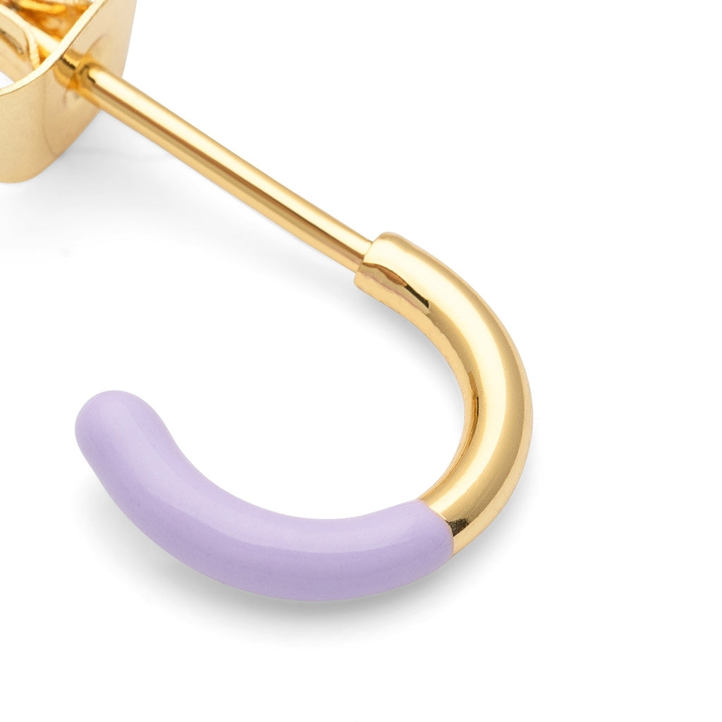 LULU Copenhagen Color Hoop Half Dip 1 st guldplÀterad Hoops Lila