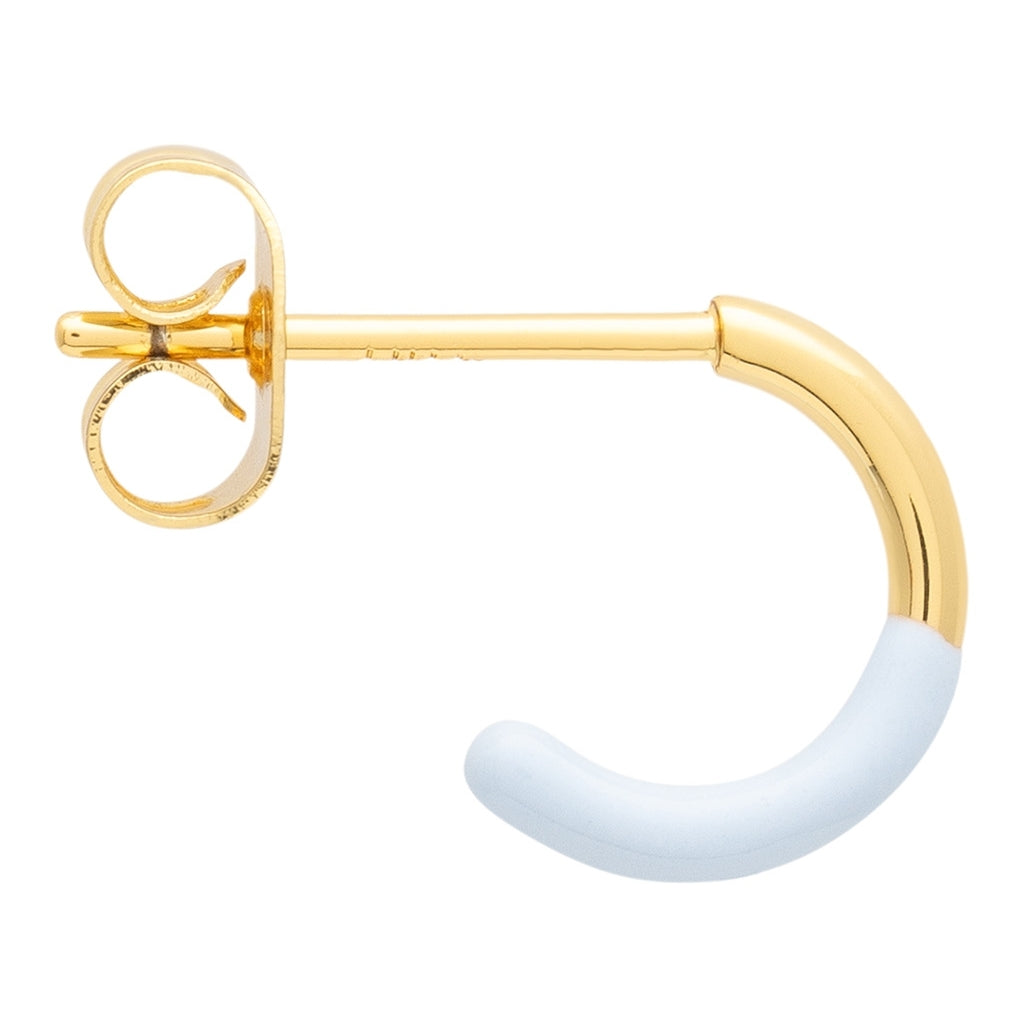 LULU Copenhagen Color Hoop Half Dip 1 st guldplÀterad Hoops Skyride Blue