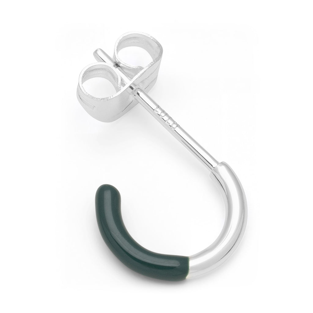 LULU Copenhagen Color Hoop Half Dip 1 st silverplÀterad Hoops North Sea Green
