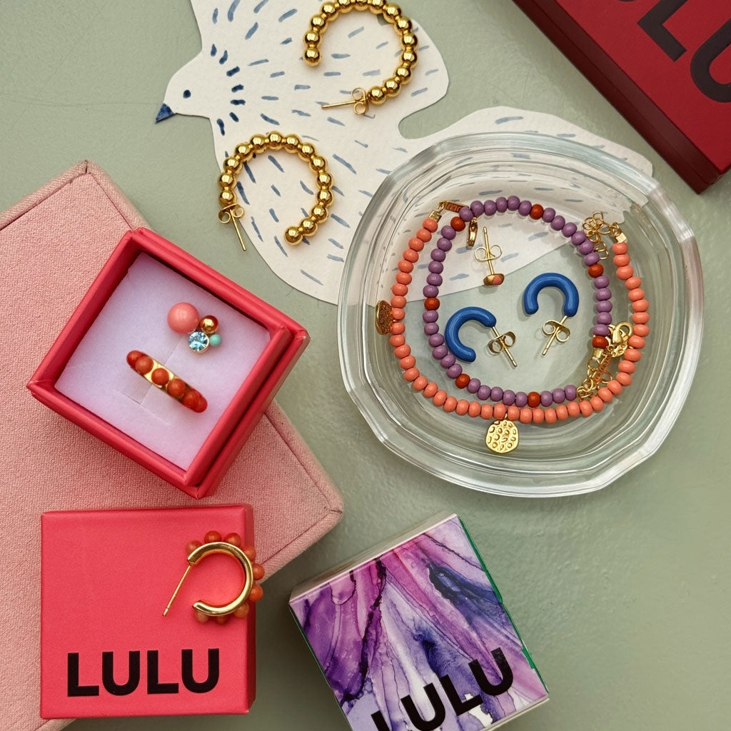 LULU Copenhagen Color Hoops Chunky Par Hoops BlÄ