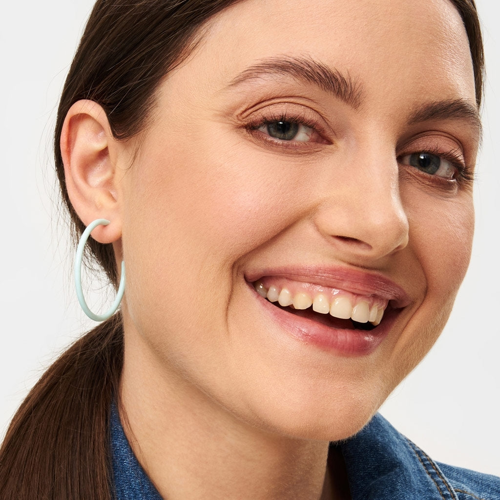 LULU Copenhagen Color Hoops Large paar Hoops Mint