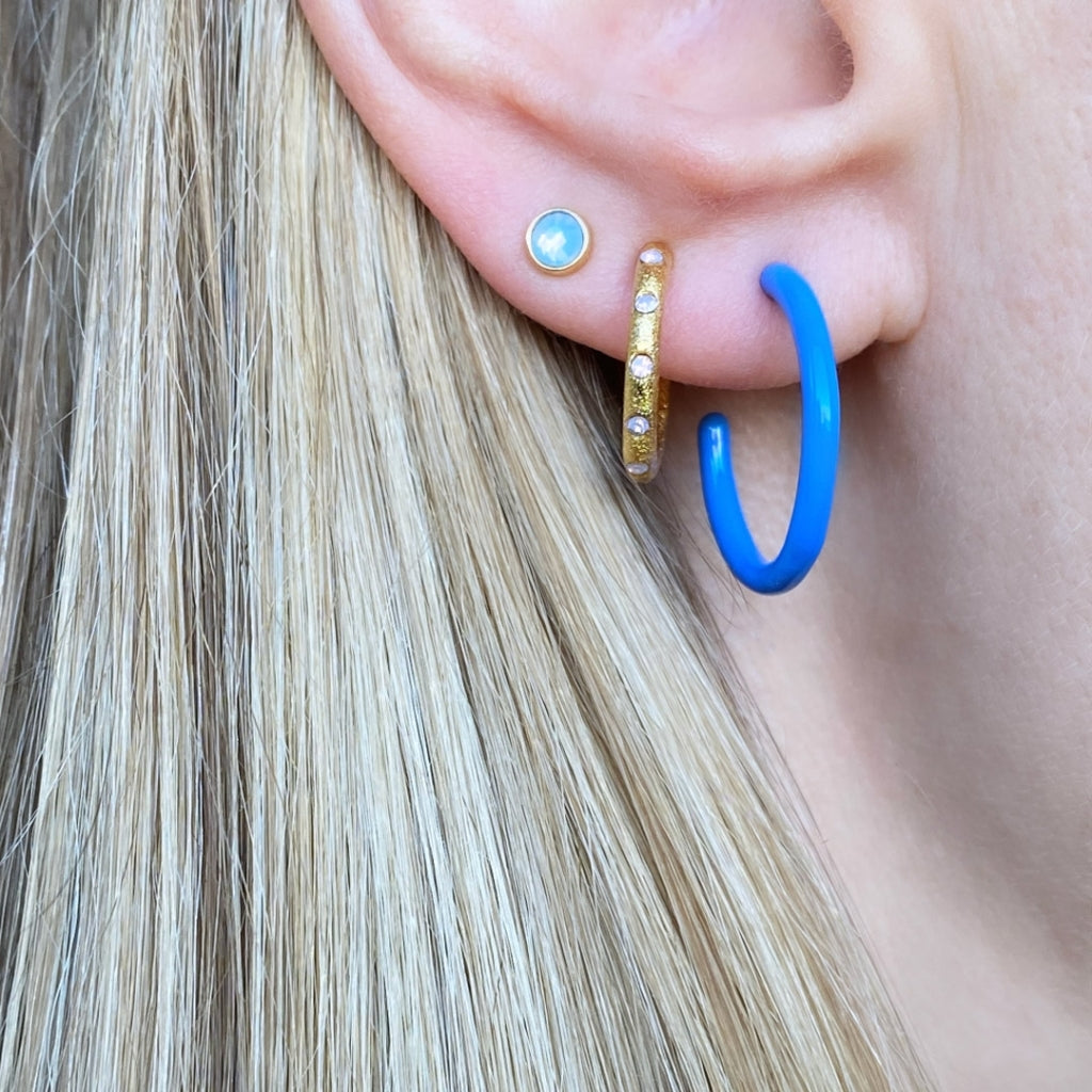 LULU Copenhagen Color Hoops Medium par Hoops BlÄ