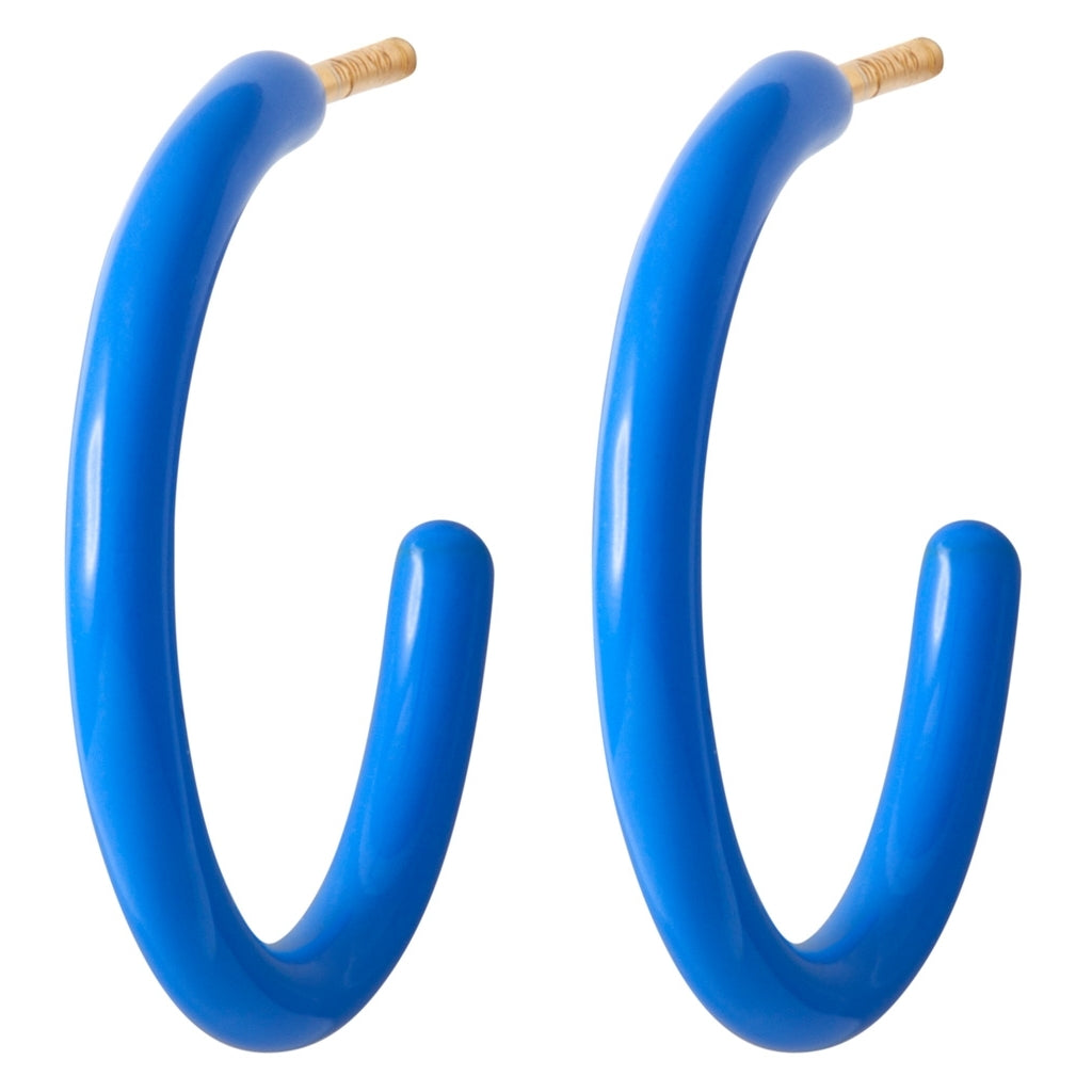 LULU Copenhagen Color Hoops Medium par Hoops Blå