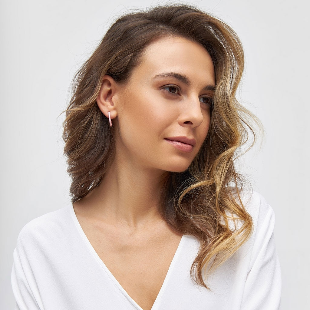 LULU Copenhagen Color Hoops Medium par Hoops Ljusrosa