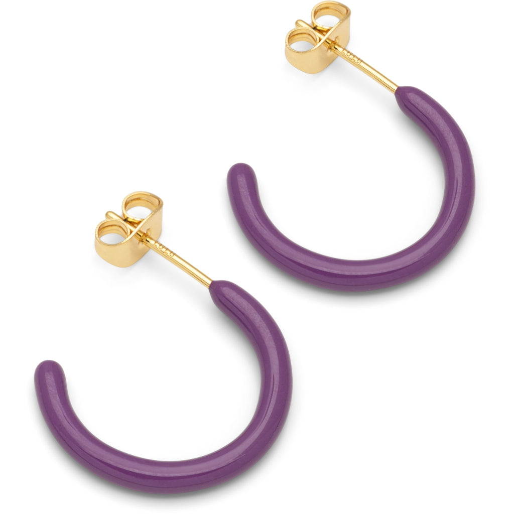 LULU Copenhagen Color Hoops Medium par Hoops Purple Harvest