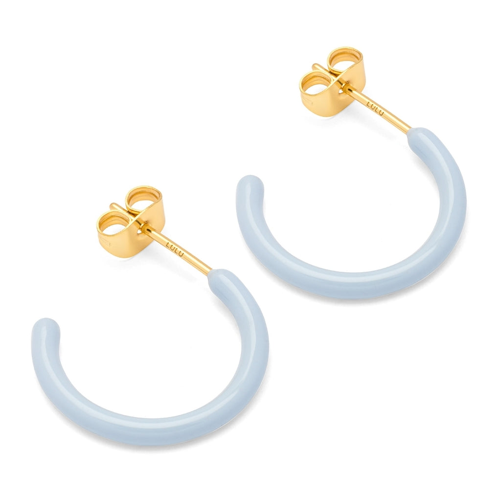 LULU Copenhagen Color Hoops Medium par Hoops Skyride Blue