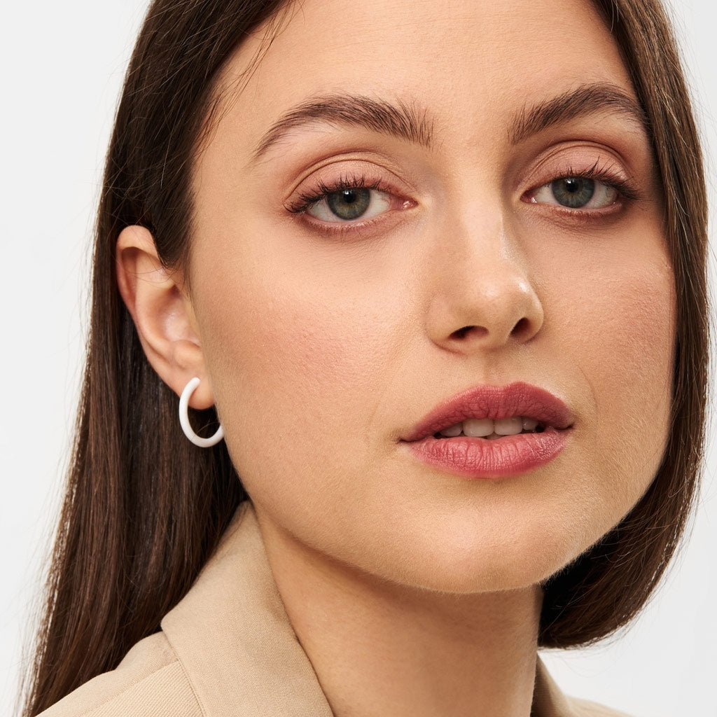 LULU Copenhagen Color Hoops Medium par Hoops Vit