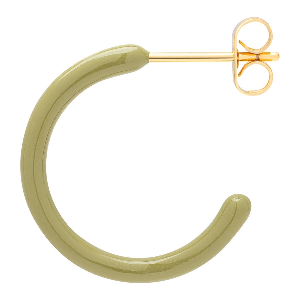 LULU Copenhagen Color Hoops Medium par Hoops Willow Green
