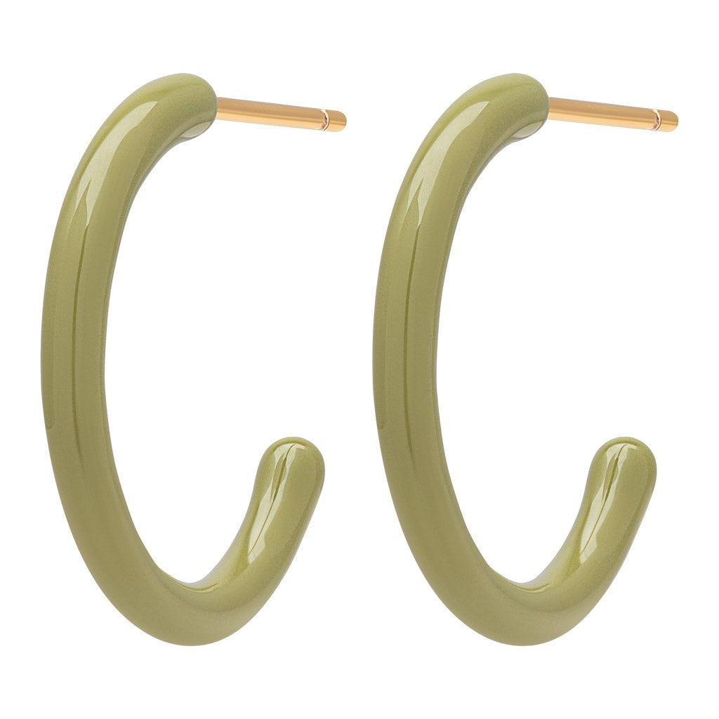 LULU Copenhagen Color Hoops Medium par Hoops Willow Green