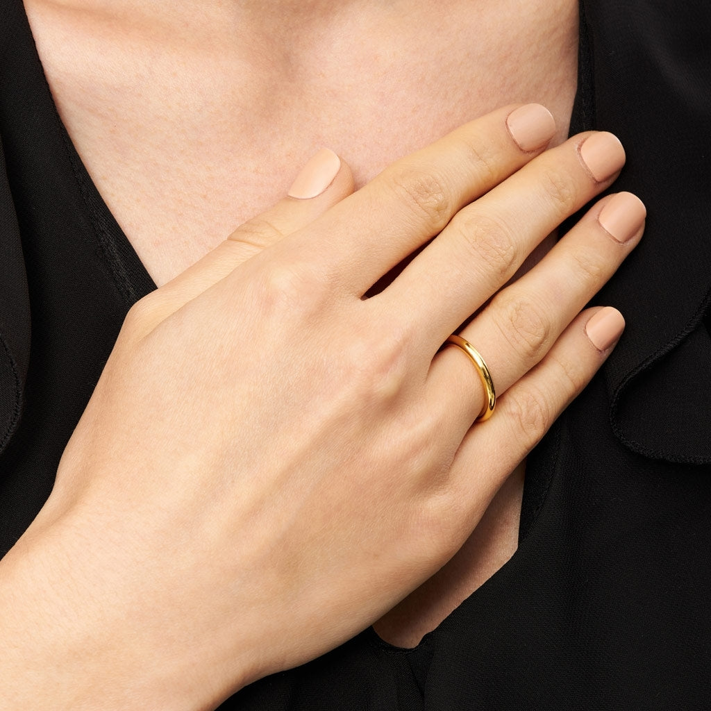 LULU Copenhagen Color Ring Skinande Rings Guldpläterad