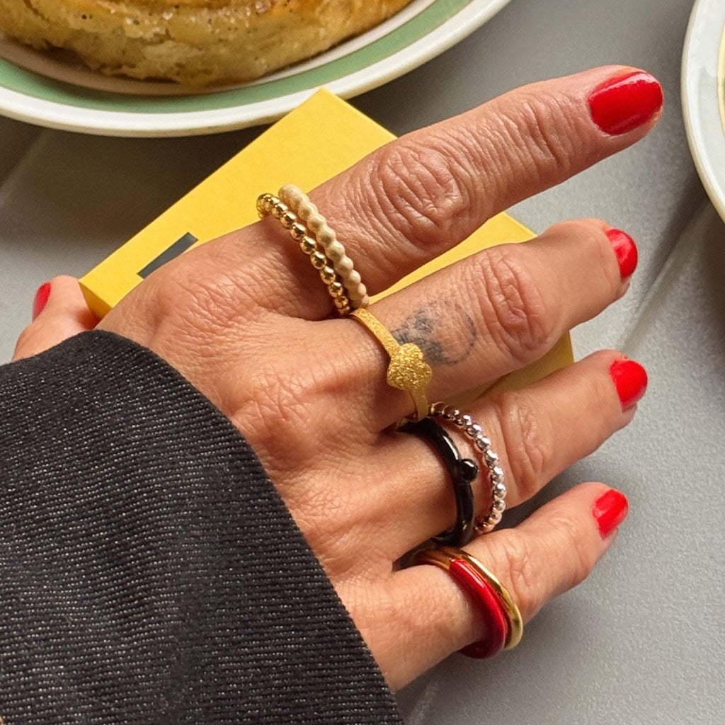 LULU Copenhagen Color Ring Top Rings Svart