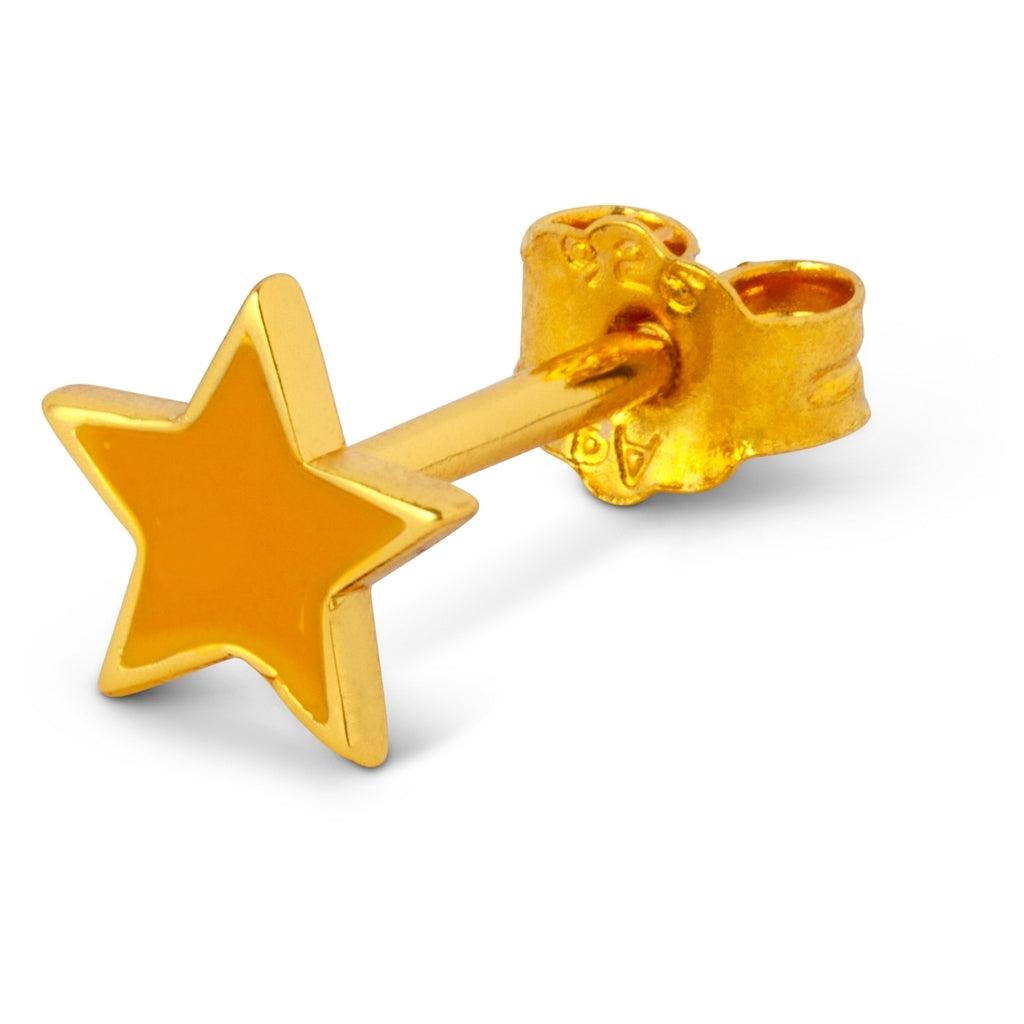 LULU Copenhagen Color Star örhänge 1 st guldpläterad Ear stud, 1 pcs Marigold