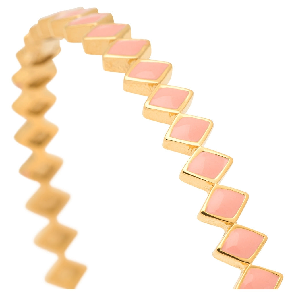 LULU Copenhagen Confetti Bangle - GuldplaterÀd Bracelets Burnt Coral