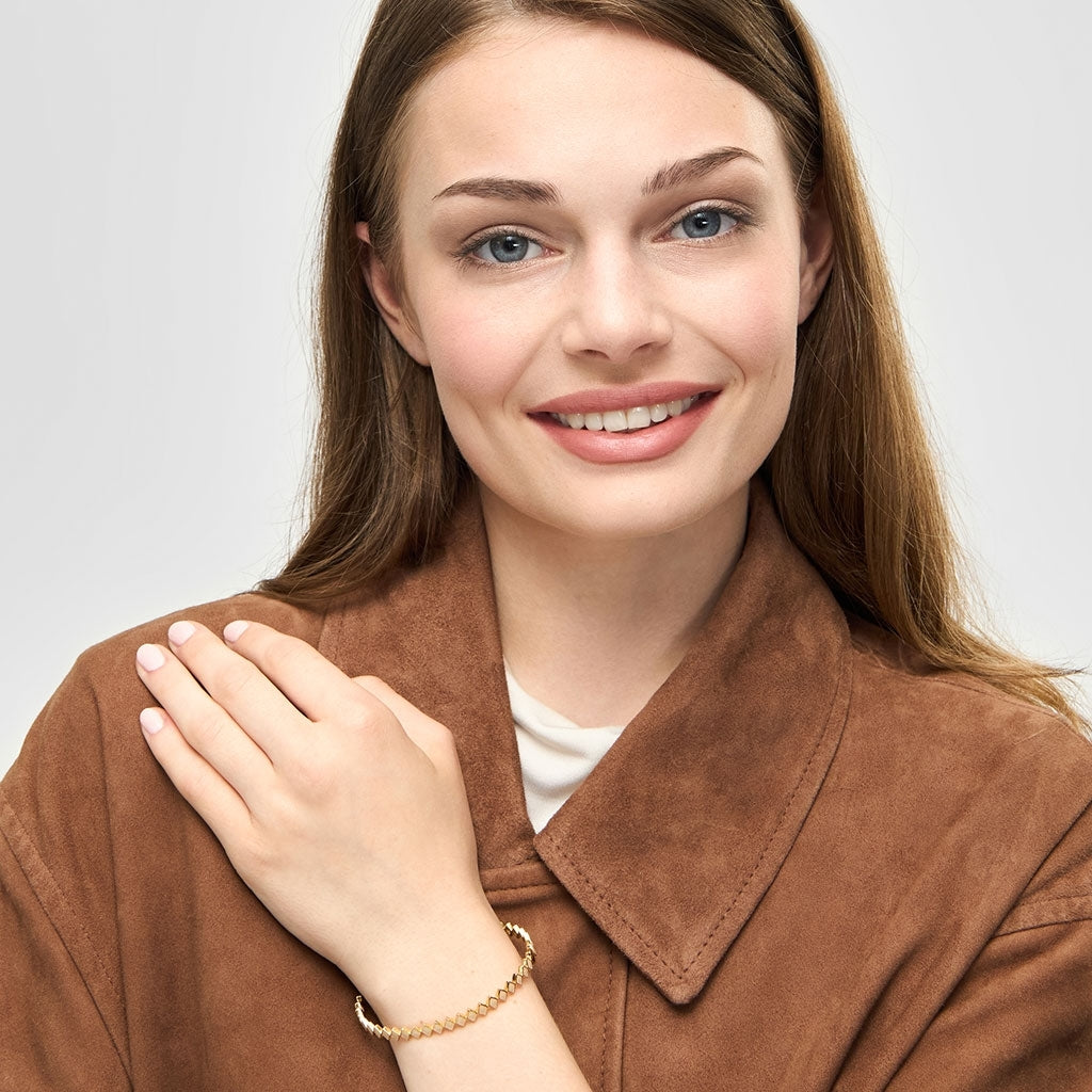 LULU Copenhagen Confetti Bangle - GuldplaterÀd Bracelets Buttercream