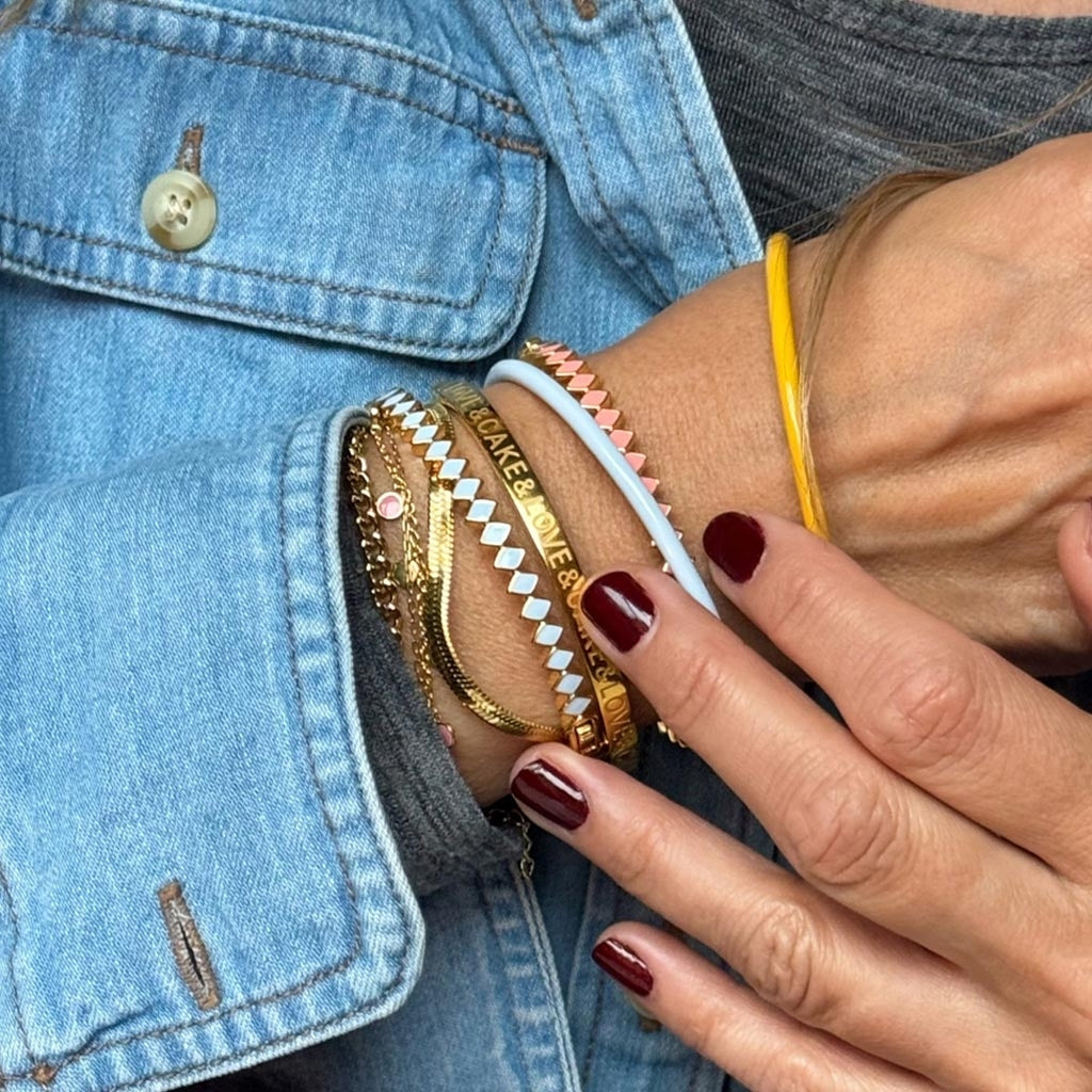 LULU Copenhagen Confetti Bangle - GuldplaterÀd Bracelets Skyride Blue