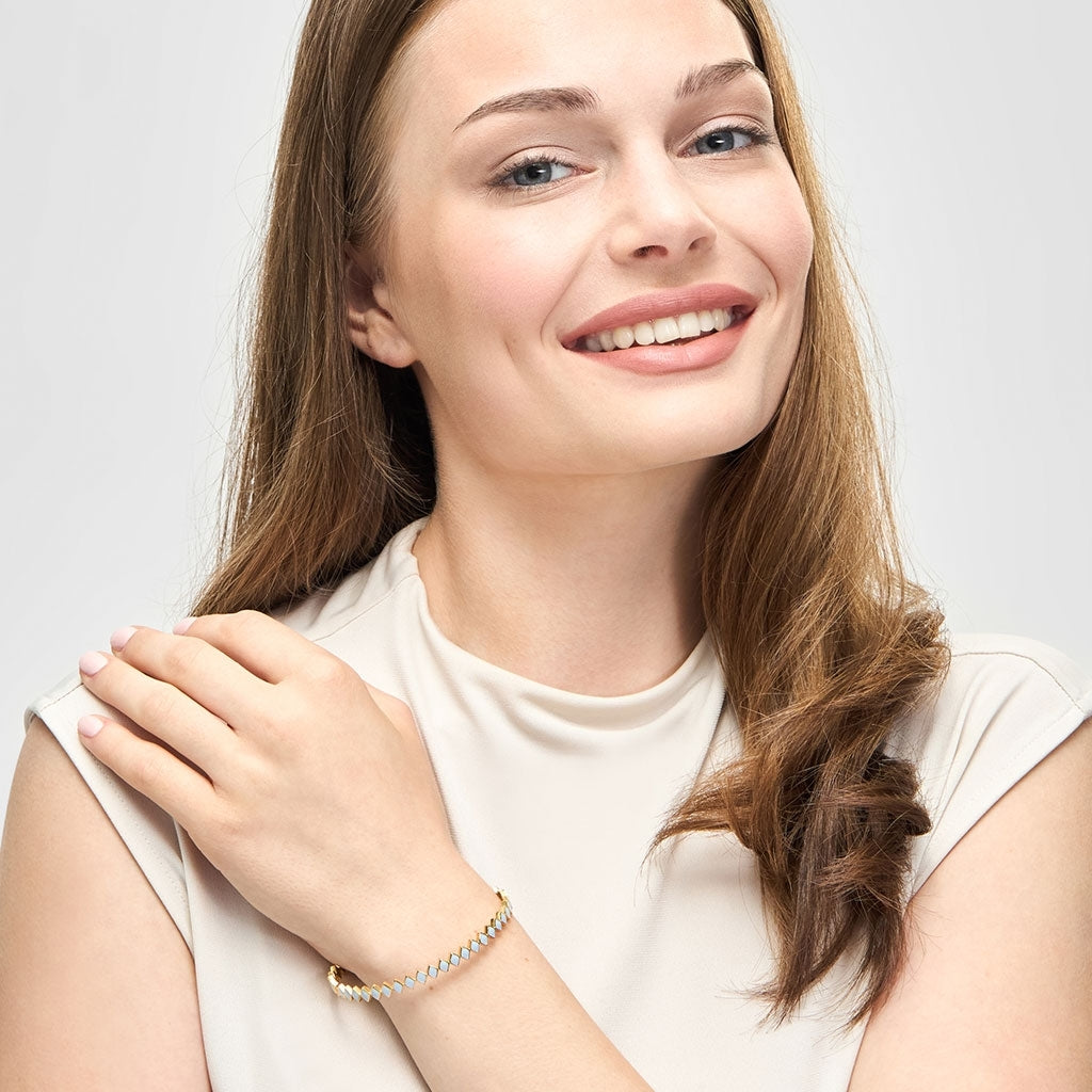 LULU Copenhagen Confetti Bangle - GuldplaterÀd Bracelets Skyride Blue