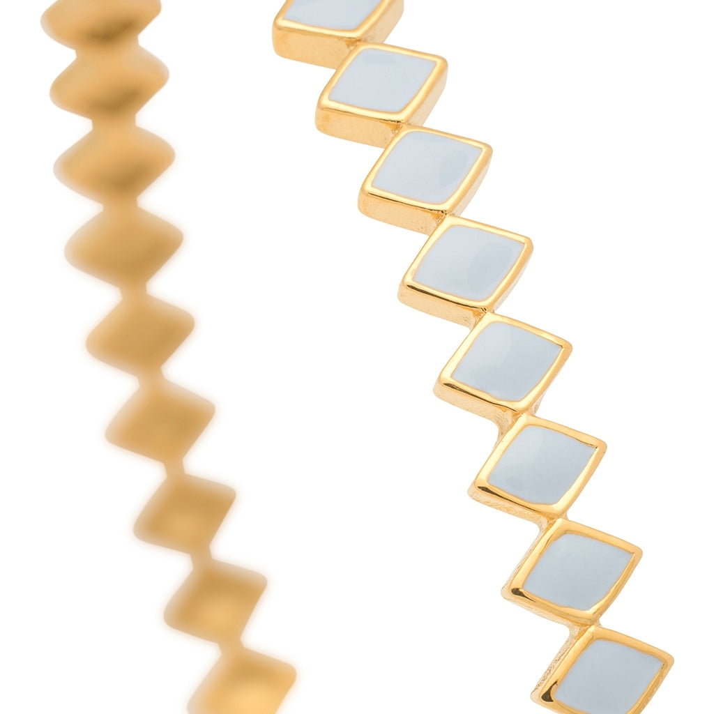 LULU Copenhagen Confetti Bangle - GuldplaterÀd Bracelets Skyride Blue