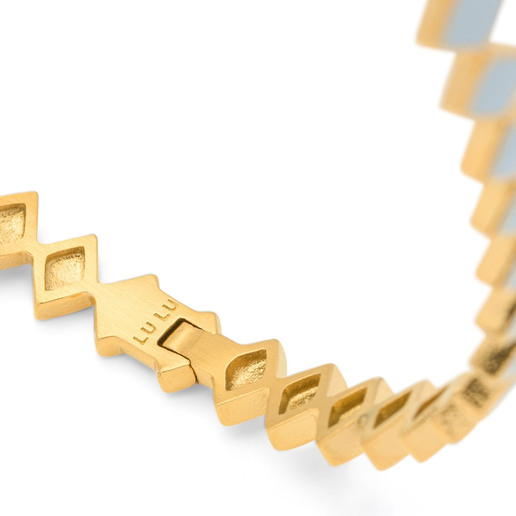 LULU Copenhagen Confetti Bangle - GuldplaterÀd Bracelets Skyride Blue