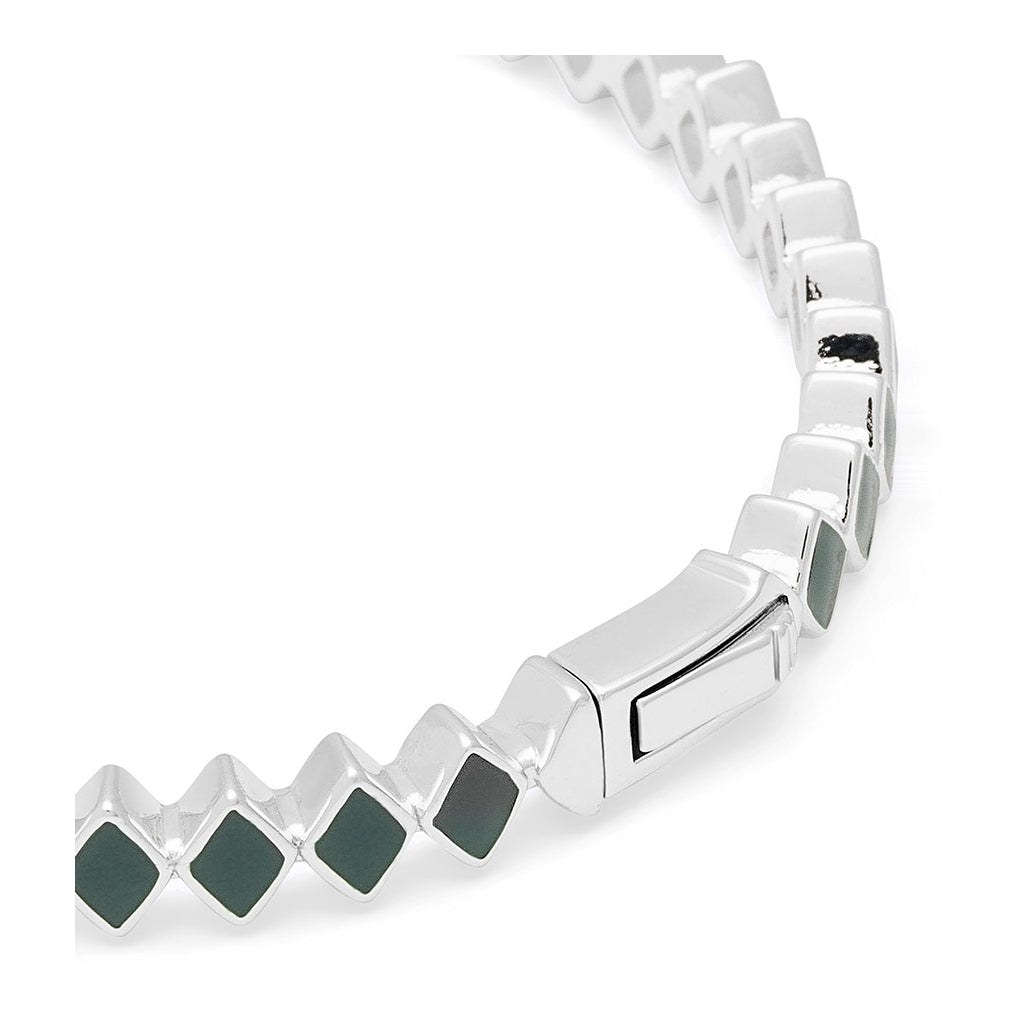 LULU Copenhagen Confetti Bangle - SilverplaterÀd Bracelets North Sea Green